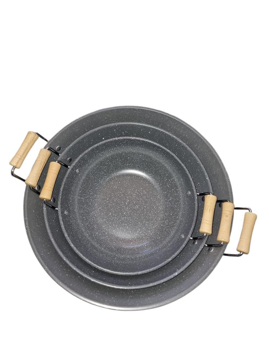 2 handles granite Nonstick deep pans