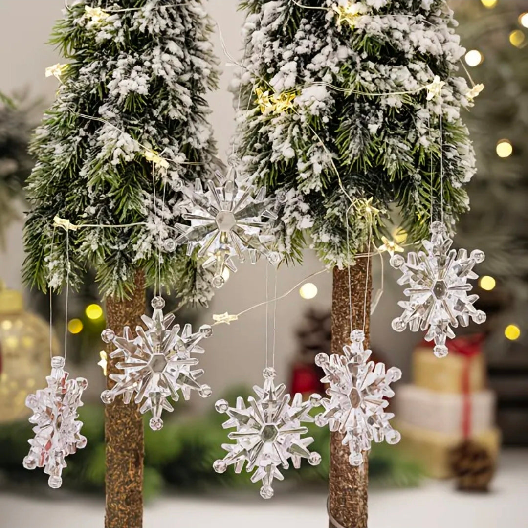 '-Piece Crystal Snowflake Christmas Ornaments