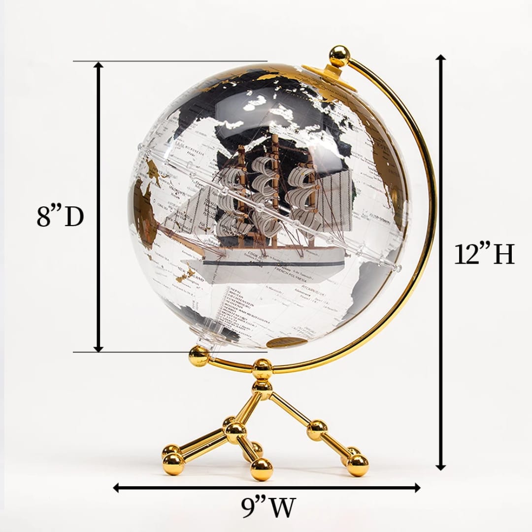LED World Globe Map with Metal Stand