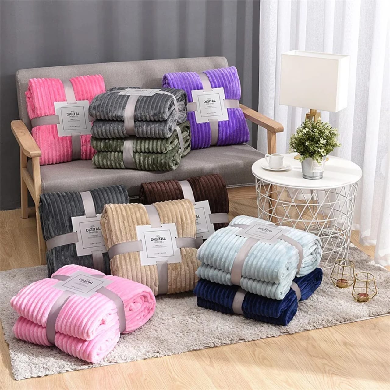 Ultra-soft Fuzzy Fleece Throw Blanket