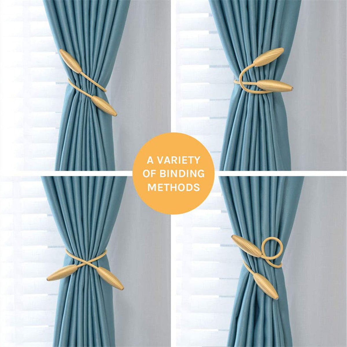 Arbitrary shape strong Curtain tiebacks