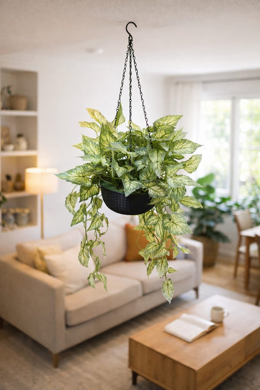 Artificial Hanging Plant With Vases