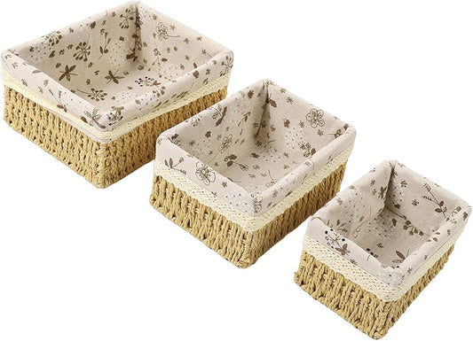 3-in-1 Woven Basket Organizers