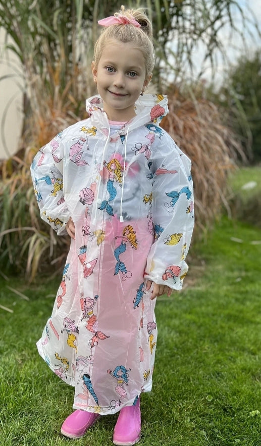 Full print/ floral rain coats for both kids & adults