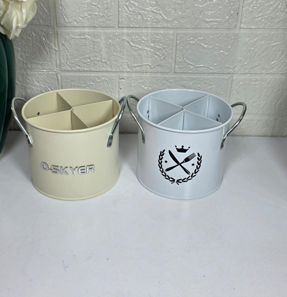 Partitioned Alloy Cutlery holder