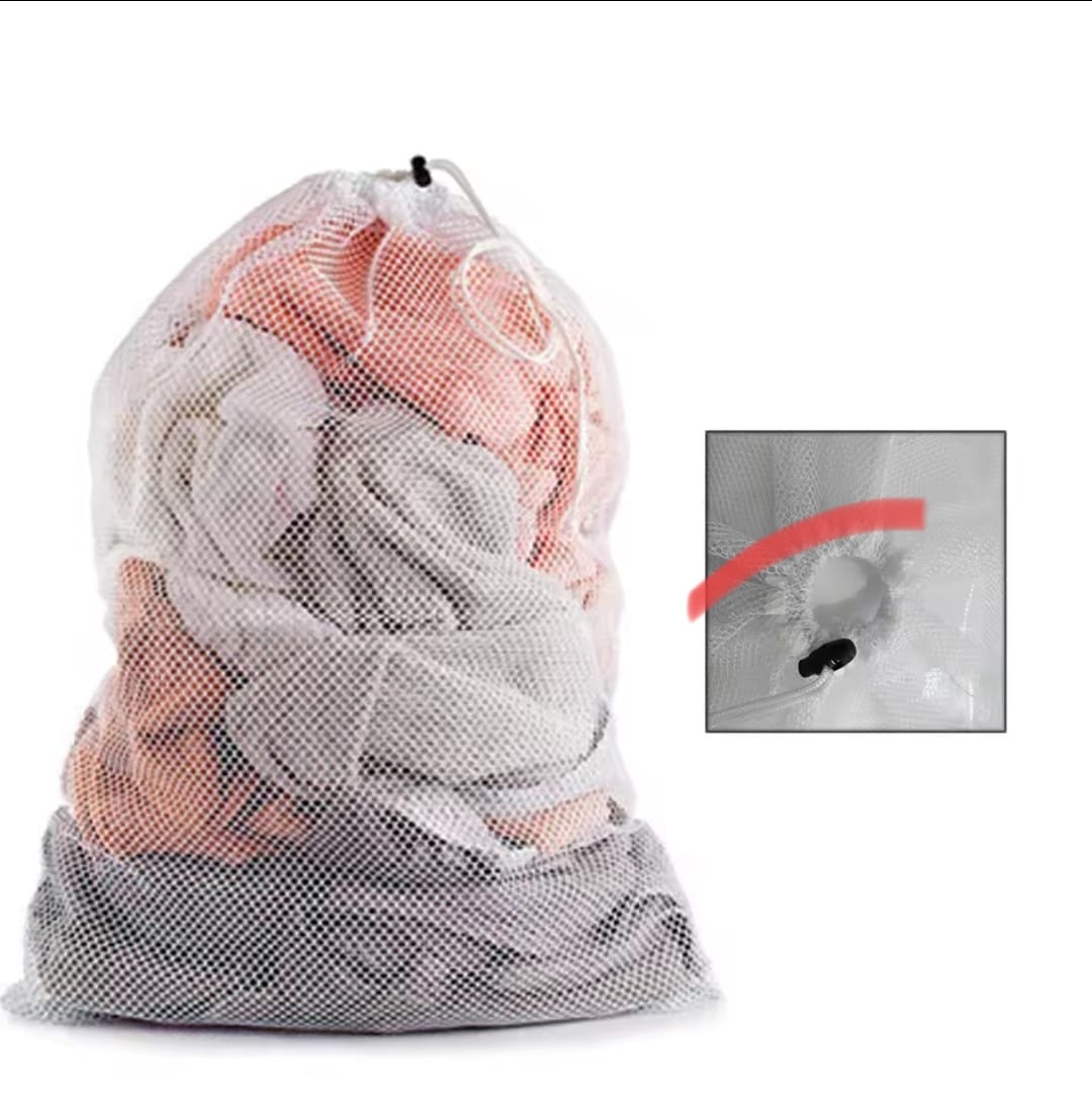 Large capacity 60*90cm 3Pieces Mesh Laundry Basket with Draw string