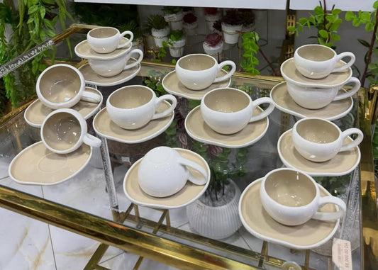 12pcs Premium Porcelain Cup & Cup saucer