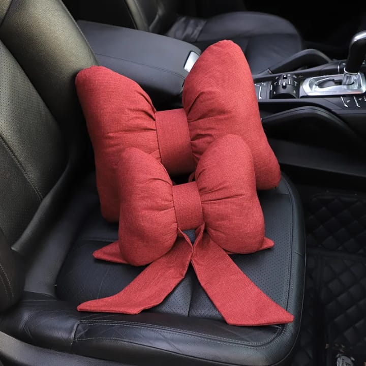 Luxury Bow car seat cushion set