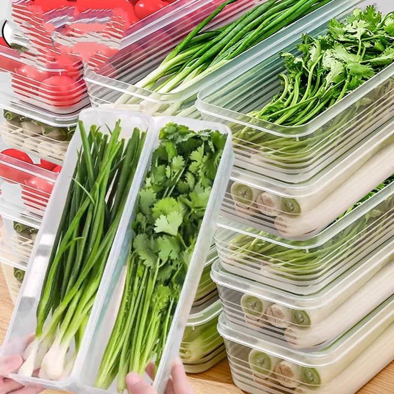 Refrigerator herb storage boxes/ fresh keeping crisper organizer with lid