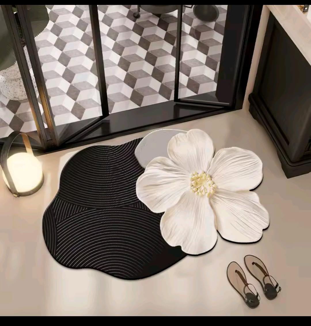 Diatom Mud Bath Mat Soft Non-Slip Rug, Super Absorbent Quick-Dry Bathroom Carpet for Shower Toilet Floor Pad