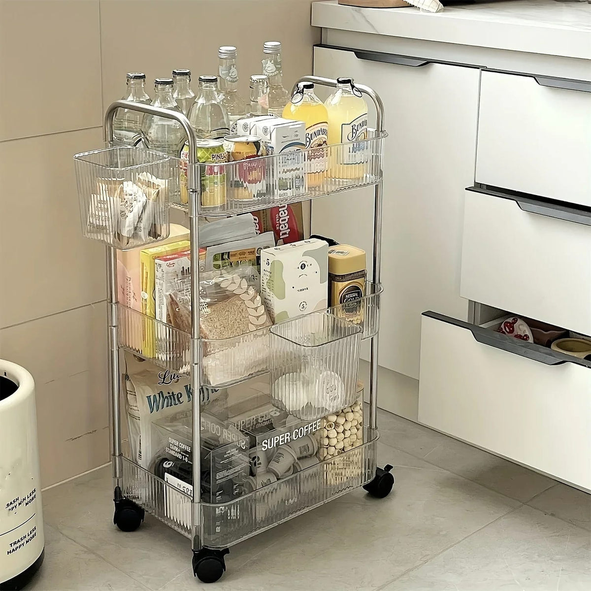 3 layer plastic  multipurpose / cosmetic organiser