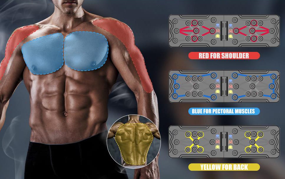 Portable Multifunctional Push-up Board - Fitness and Muscle Training Device Home Workout Set Foldable Push Up Bar