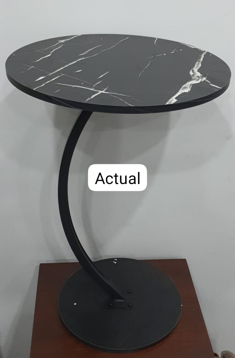 Round side table
