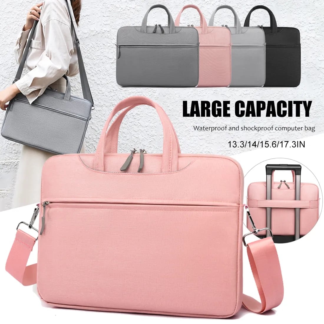 *Laptop Bag Computer Bag 13/14/15,6 Inch  Waterproof Computer Sleeve Messenger Bag With Shoulder Strap