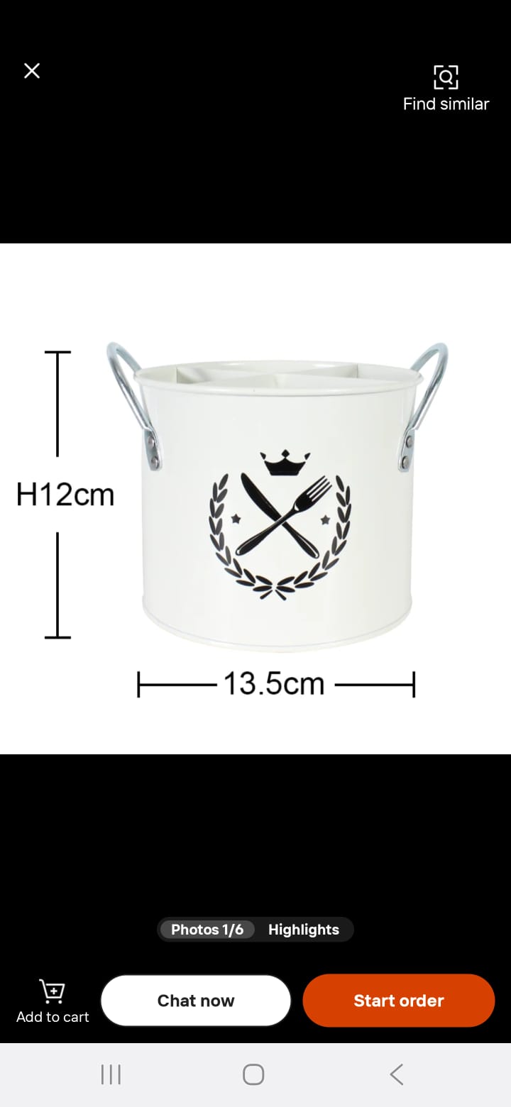 Partitioned Alloy Cutlery holder