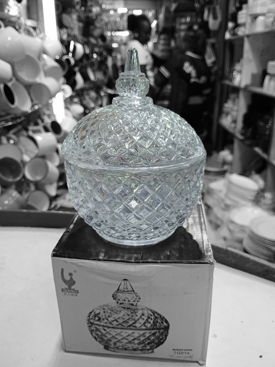 Deli glass sugar dish