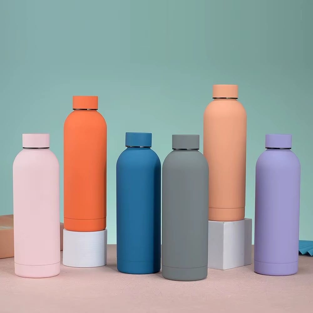*500ml Vacuum Insulated Stainless Steel Water Bottle Skin Feel Thermal Flask Insulated Water Bottle For On The Go