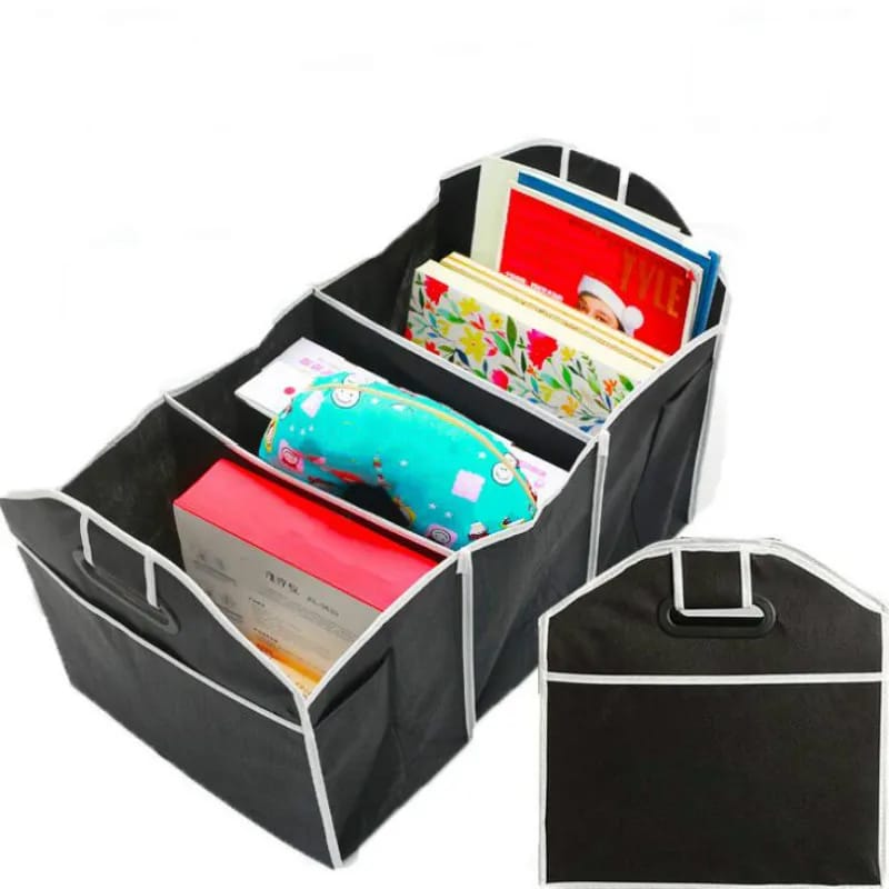 Car Trunk Organizer Folding Sturdy Robust Car Storage Box Car Boot Organiser Shopping Tidy Collapsible Space Saving Storage