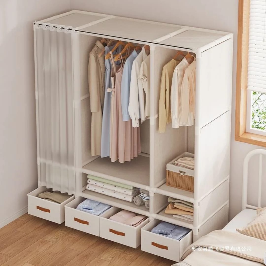 Elegant Heavy Duty Metallic Wardrobe