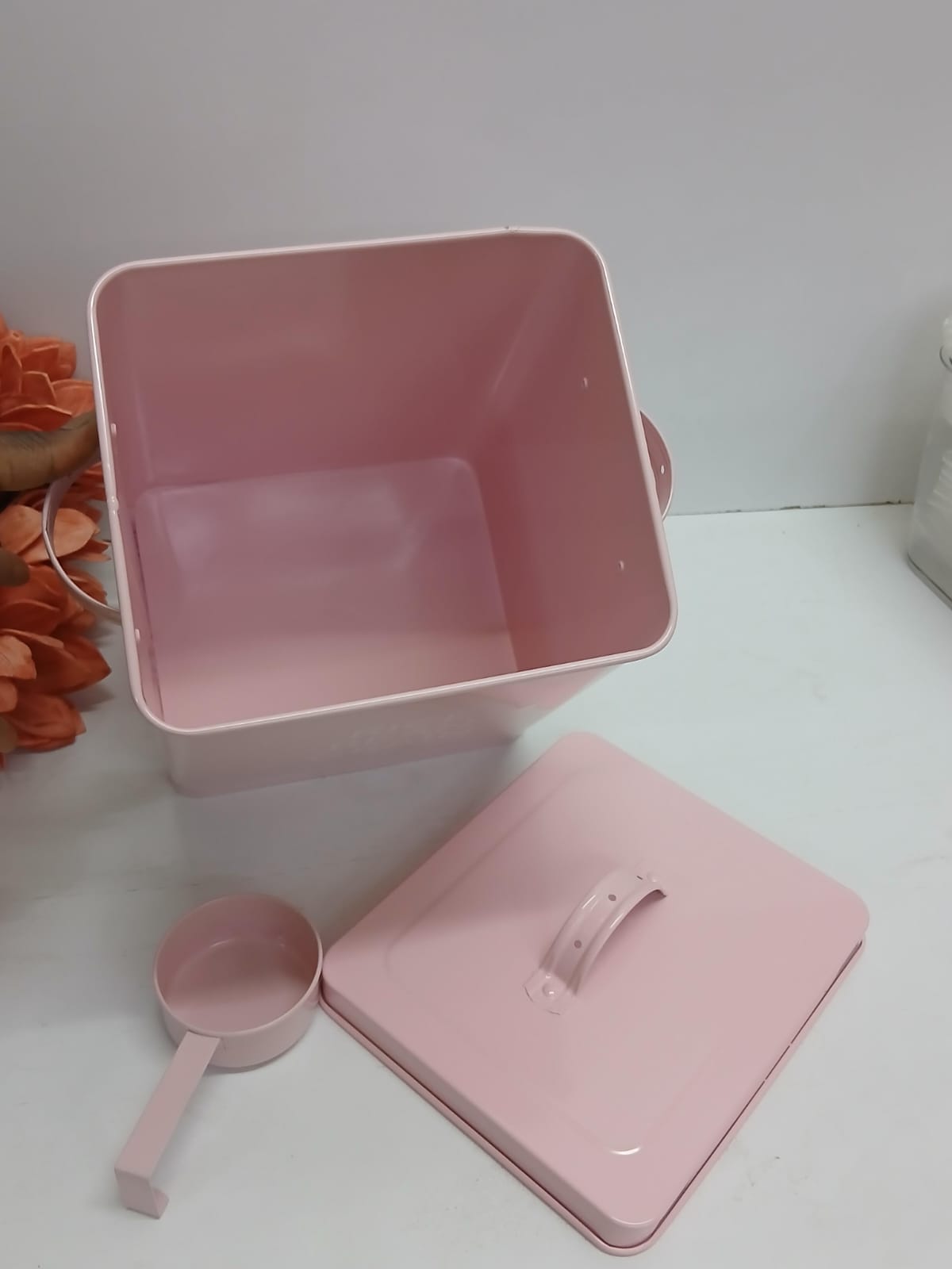 SQUARE metallic storage box.... laundry detergent/powder/food freshness
