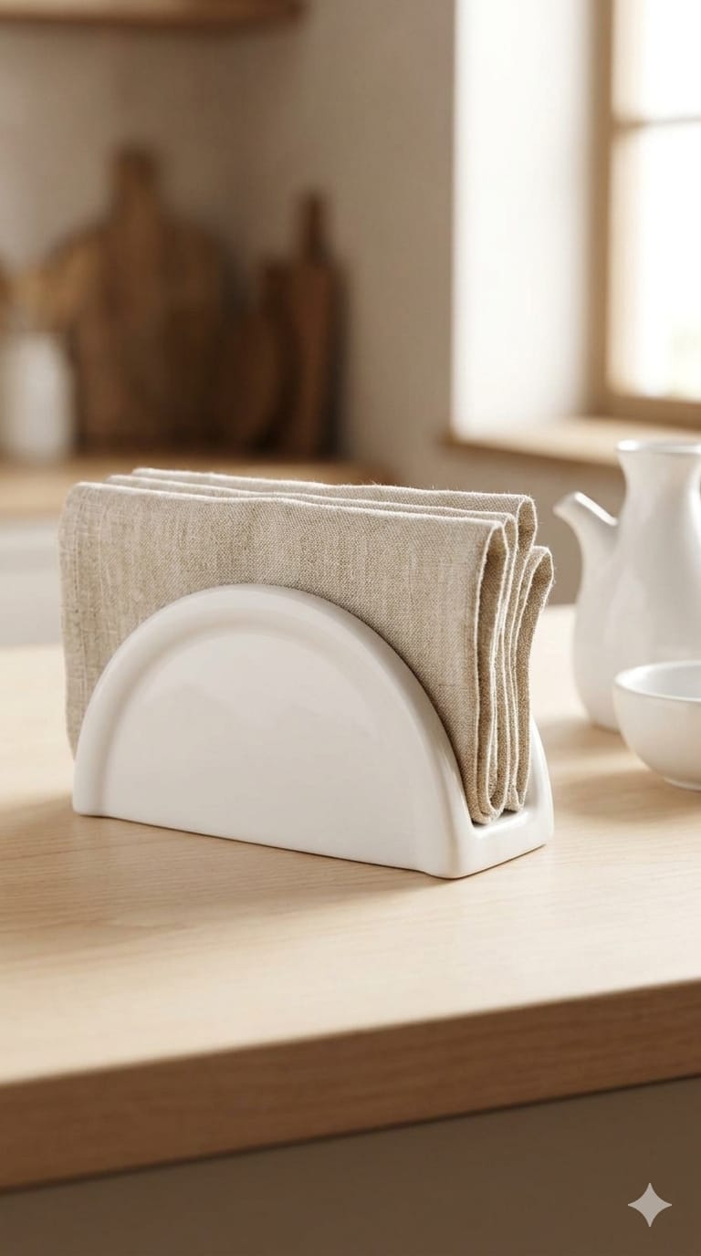 Ceramic serviette holder