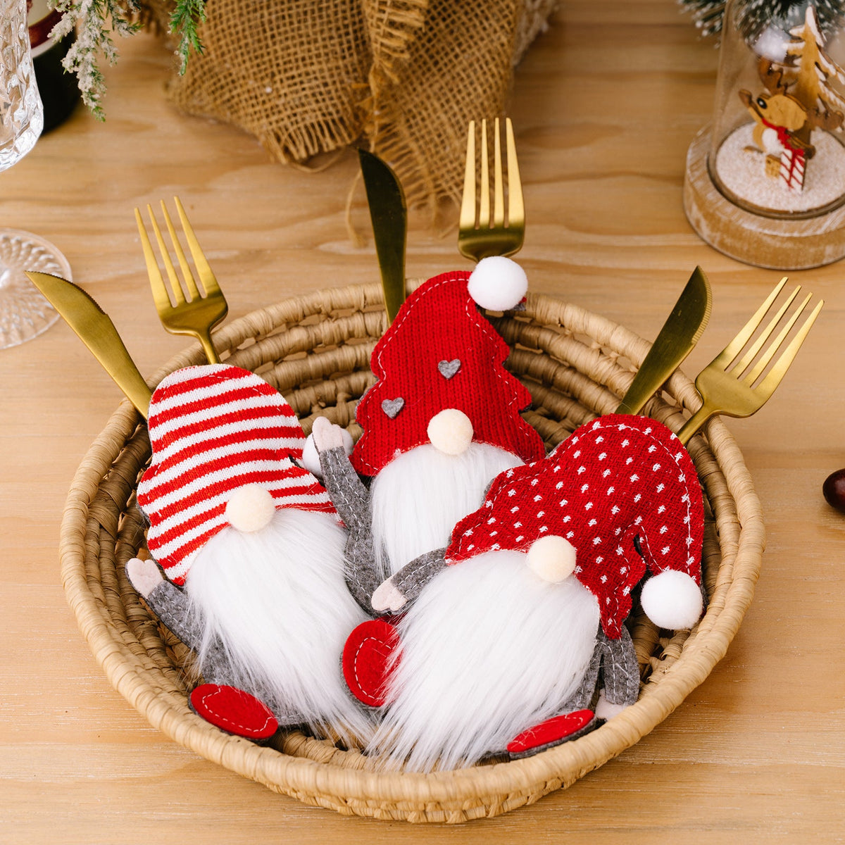 Christmas Gnome Cutlery Holders