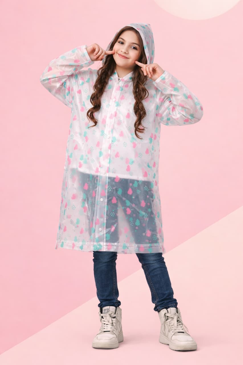 Full print/ floral rain coats for both kids & adults