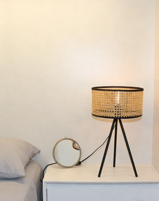 Rattan Tripod Table Lamp