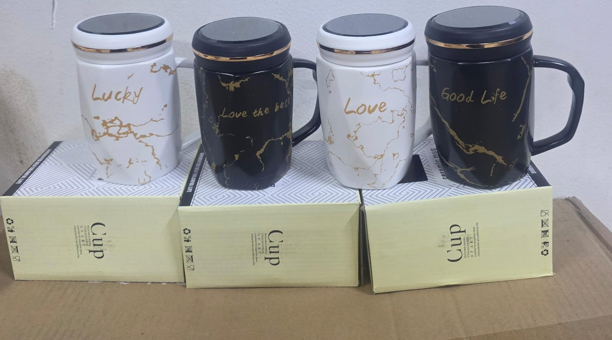 Ceramic gift mug 350ml with Lid