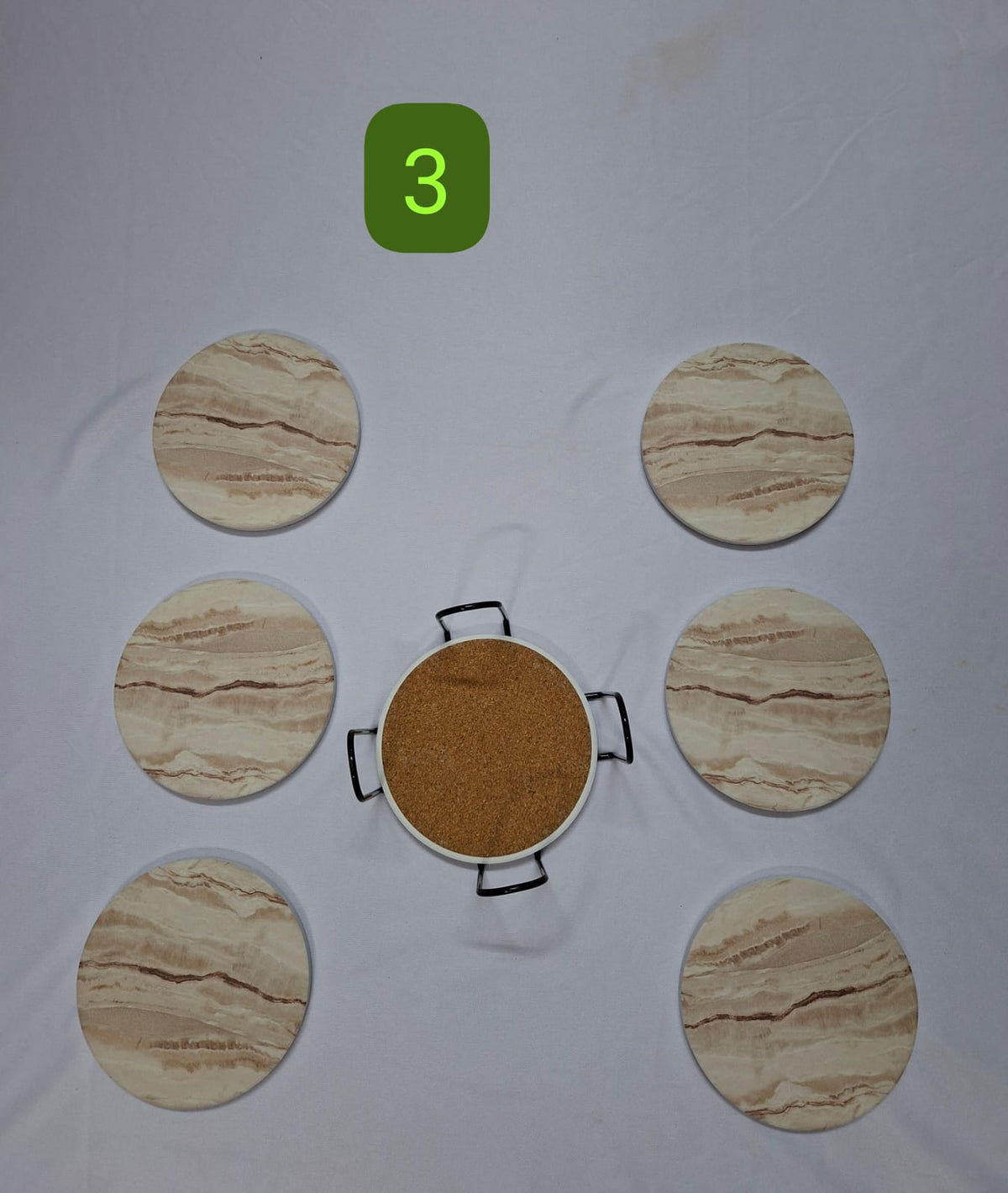 White marble coaster