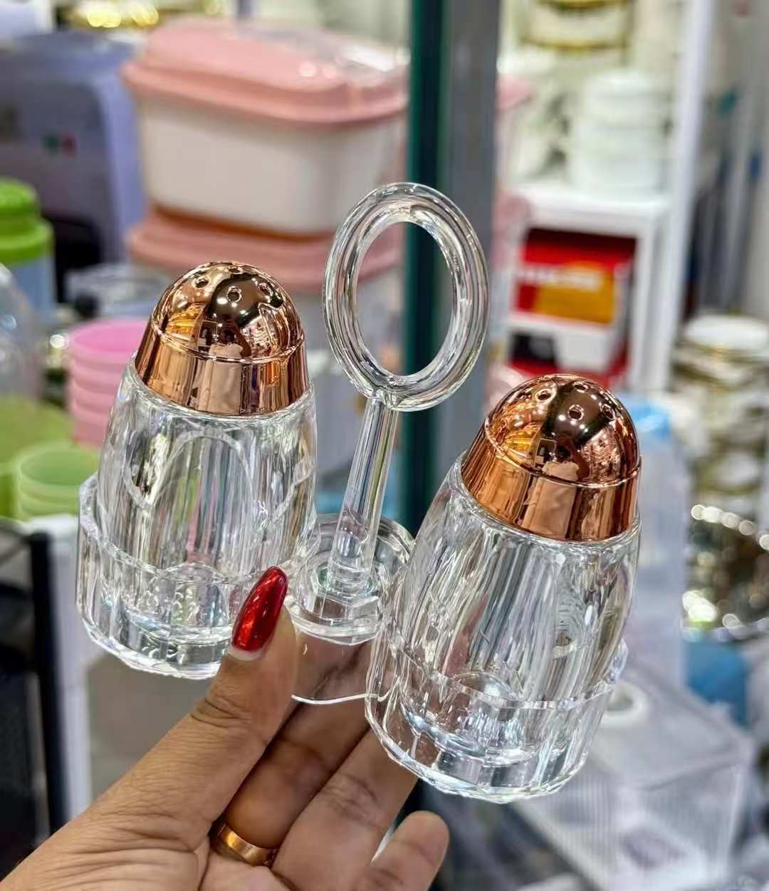 Acrylic cruet seasoning set