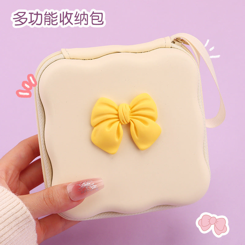 Cute Bow & Heart Design sanitary pad / cable organizer