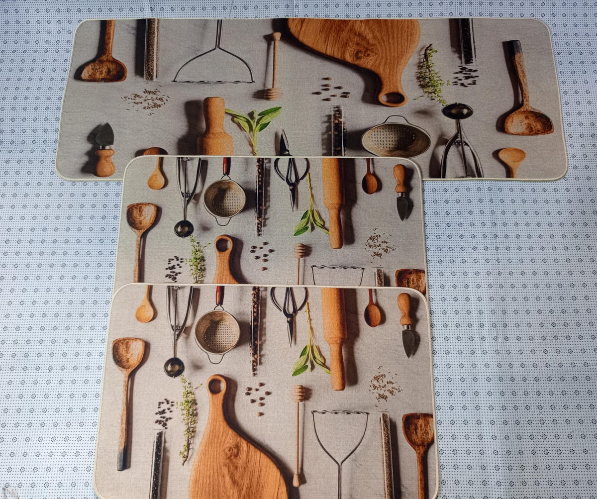 3 pcs kitchen mat
