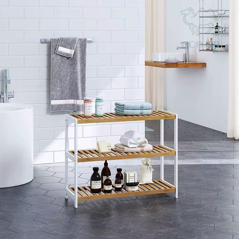 3 layer natural bamboo shoe rack/ storage organizer .