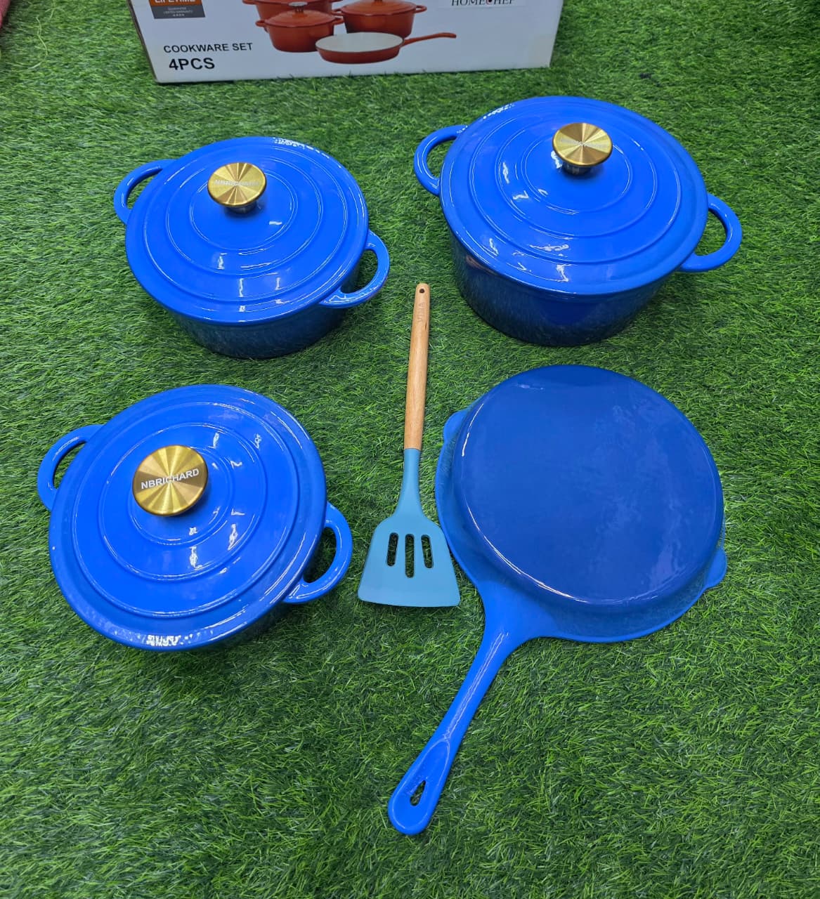 7pcs Enamel Cast iron cooking pots