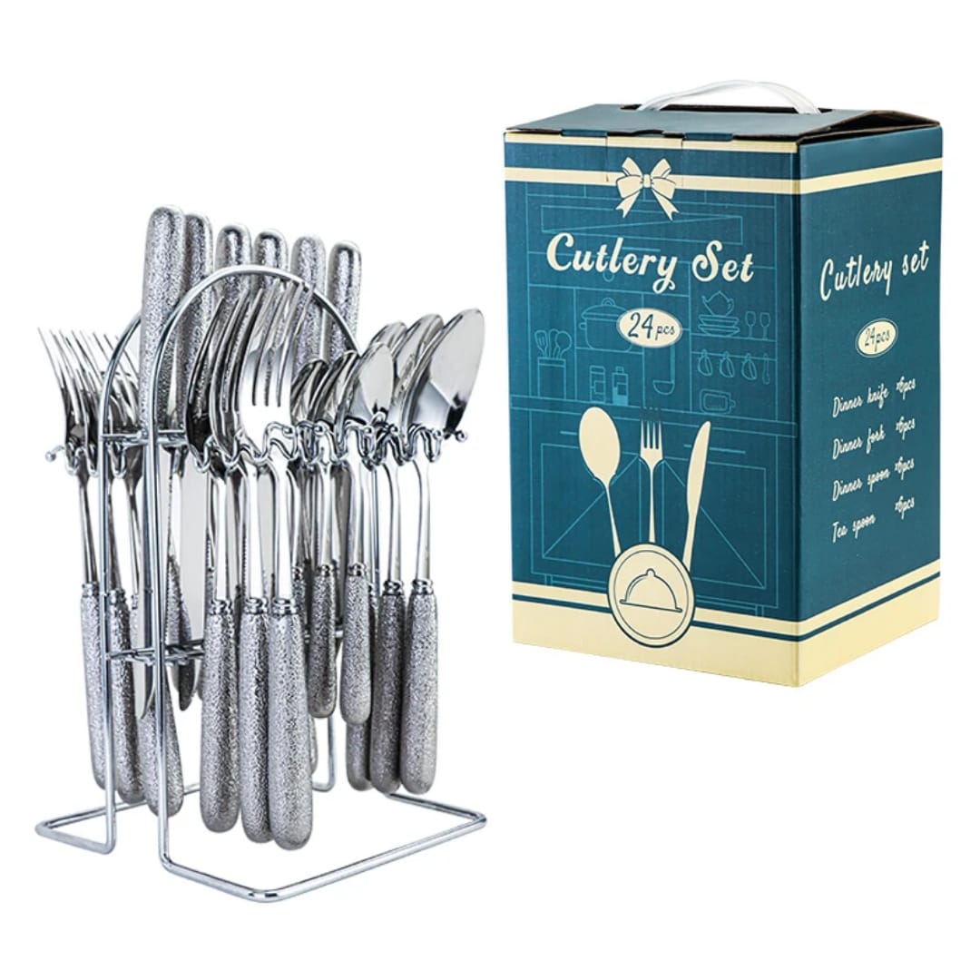 24pcs Nordic Design cutlery set
(in gold and silver)
