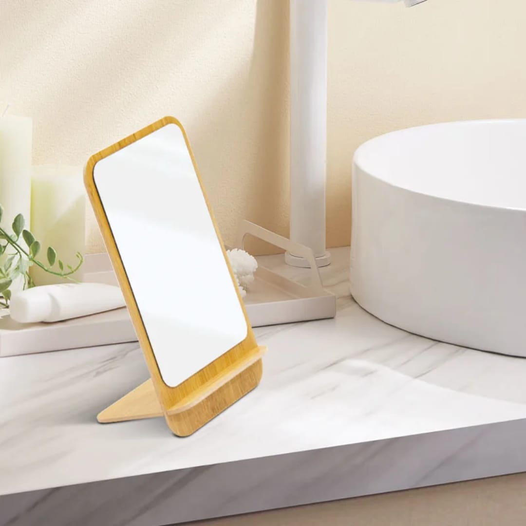 Foldable Rectangular Portable Desktop Makeup Mirror