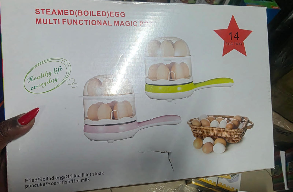 Double egg boiler with magic pan