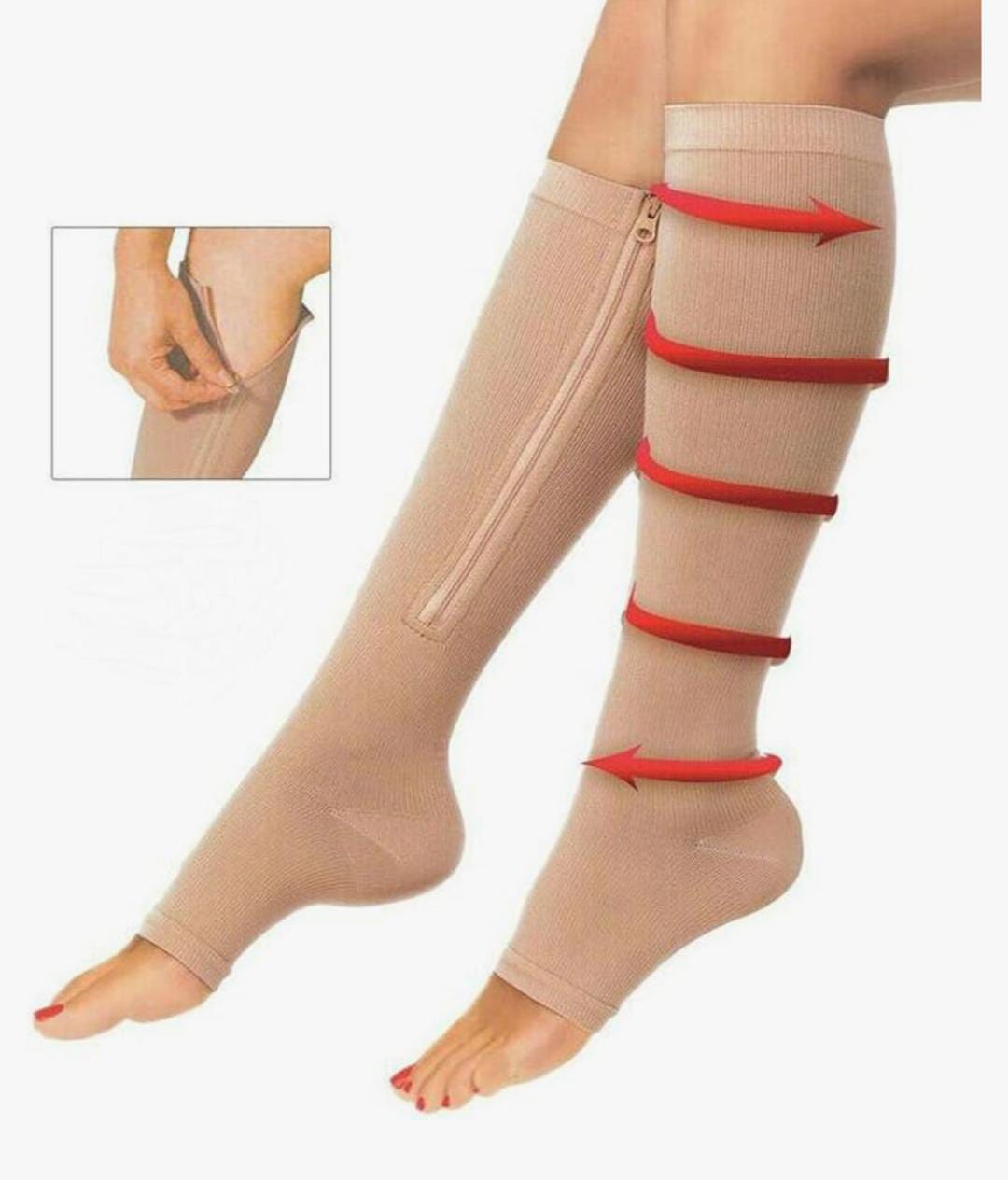 Open toe Full lenghth Compression Calf socks
