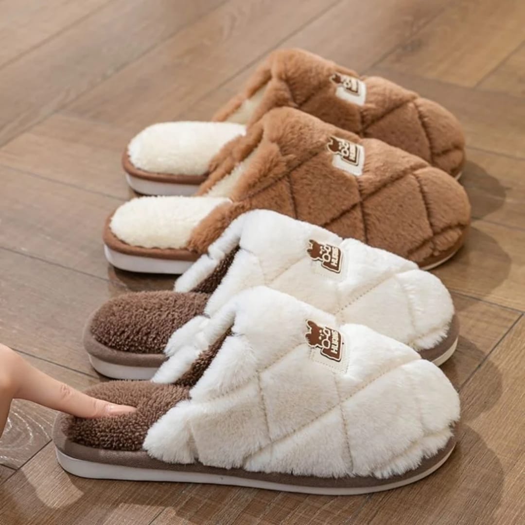 Autumn and Winter Non-slipIndoor/Outdoor Warm Cotton Home Slides
