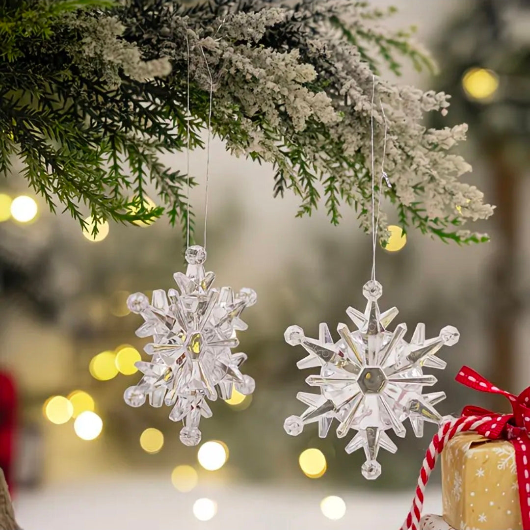 '-Piece Crystal Snowflake Christmas Ornaments