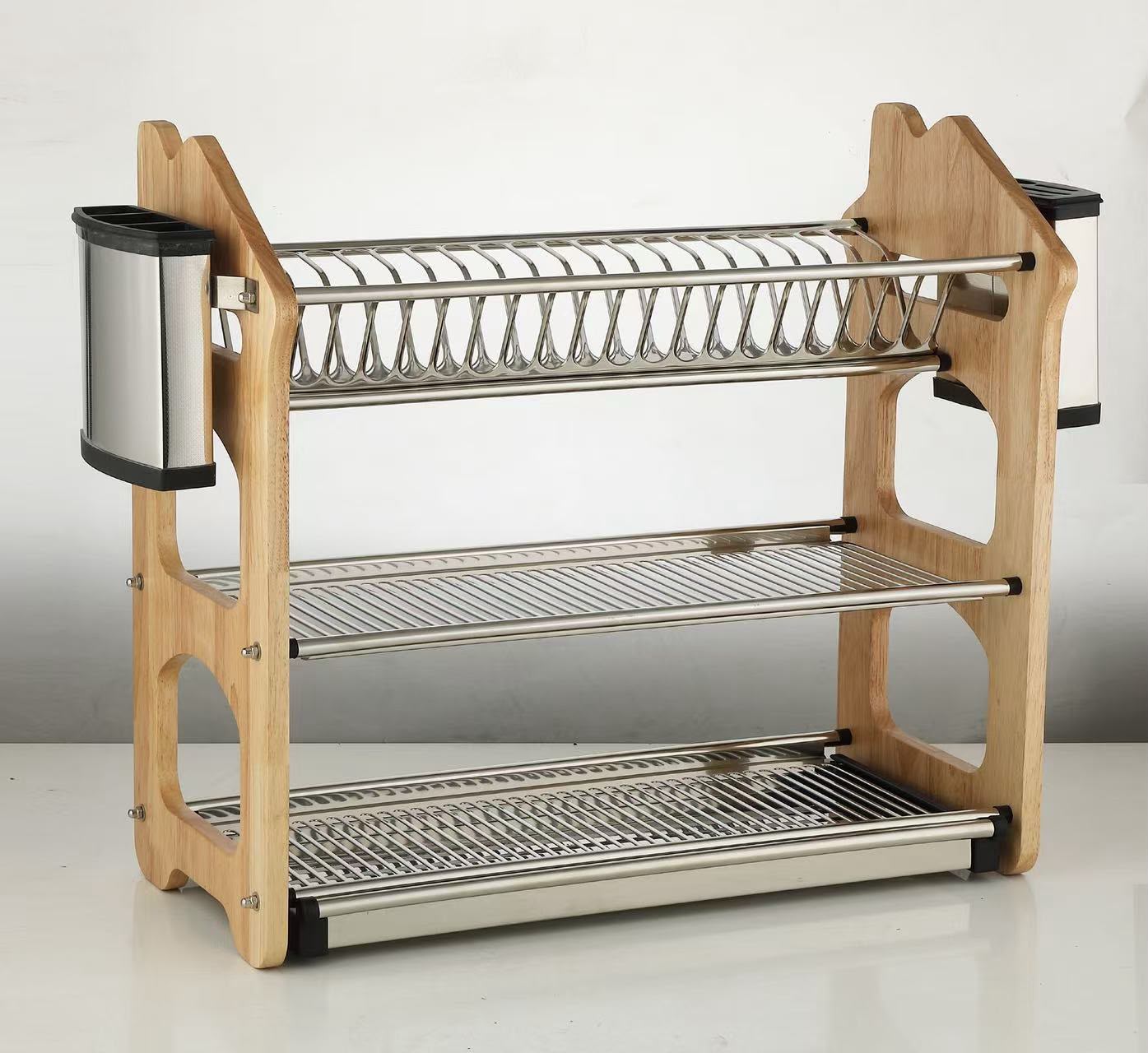 Heavy duty Elegant 3 tier STAINLESS STEEL DISH RACK