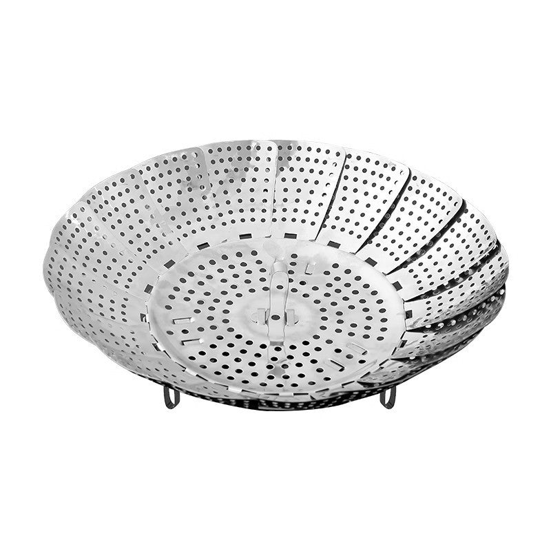 Stainless Steel Steamer Basket/Vegetable Steamer, Food Basket ,Bowl Cooker, Strainer ,Mesh Dish Folding