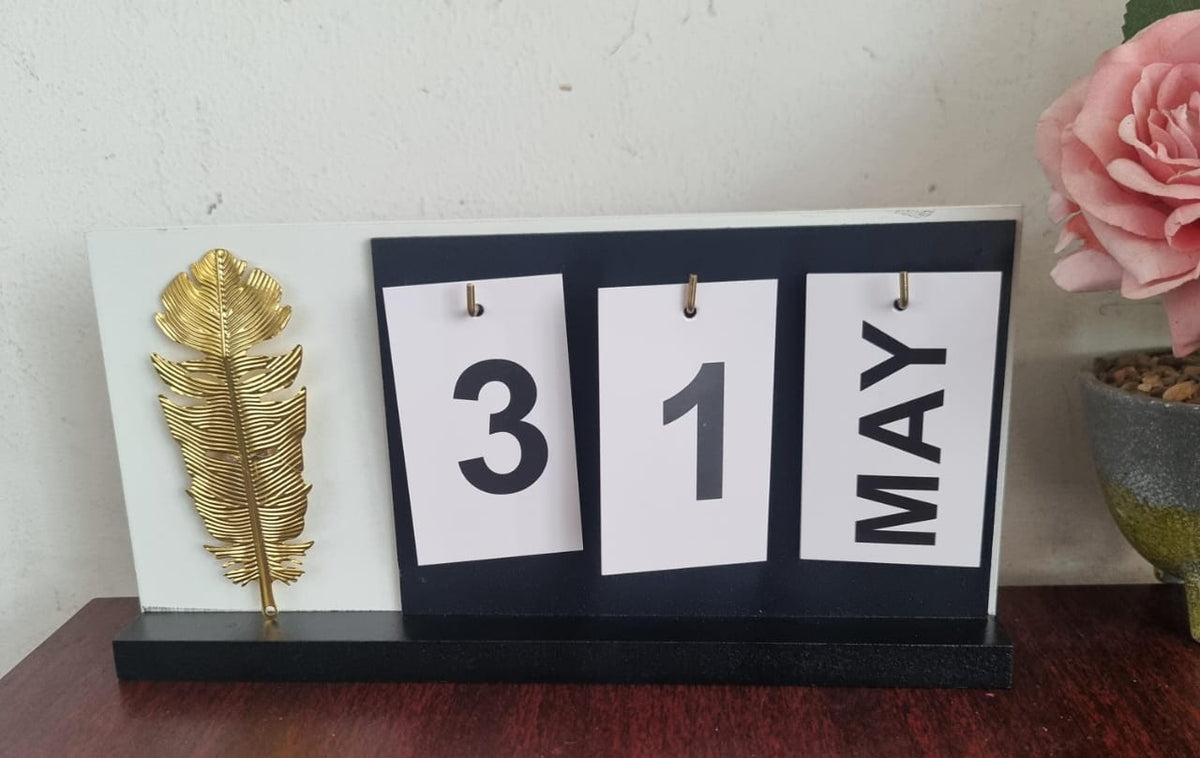 Table top decor Date stand calendar