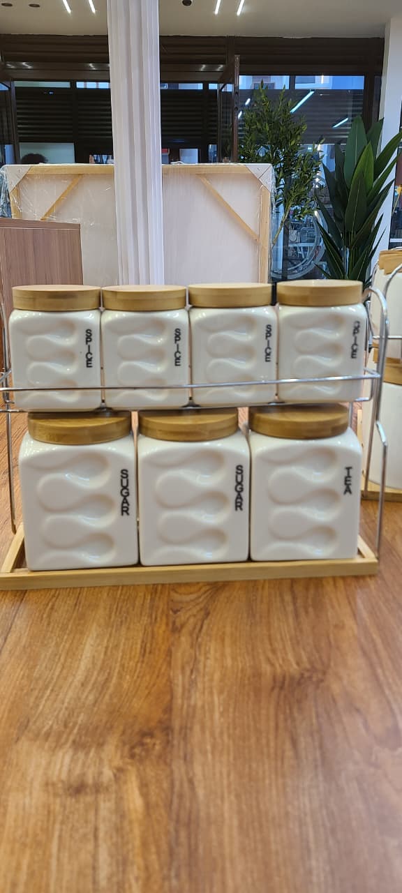 ✨Luxury 8pc -Piece Canister Set
(1 Tray + 7 Canisters )