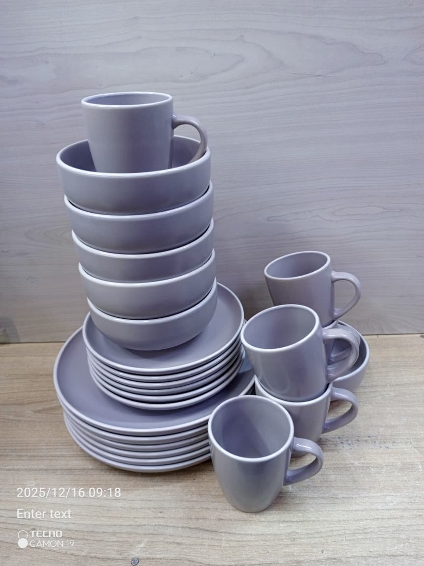24pcs ceramic marble dinner set