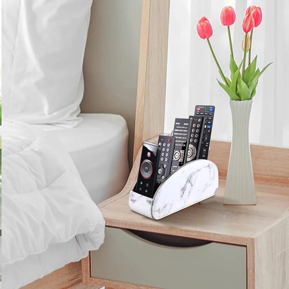Pu Leather Remote Control Holder Storage