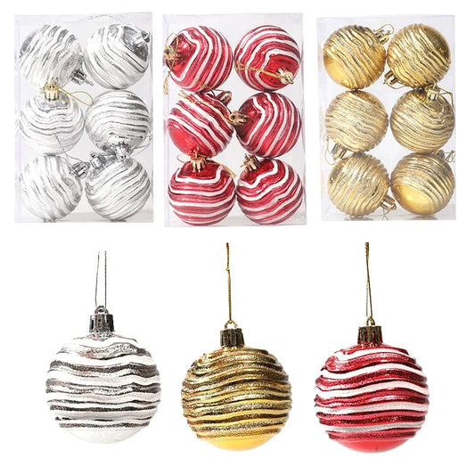 6pcs Colorful 3D Christmas Ball