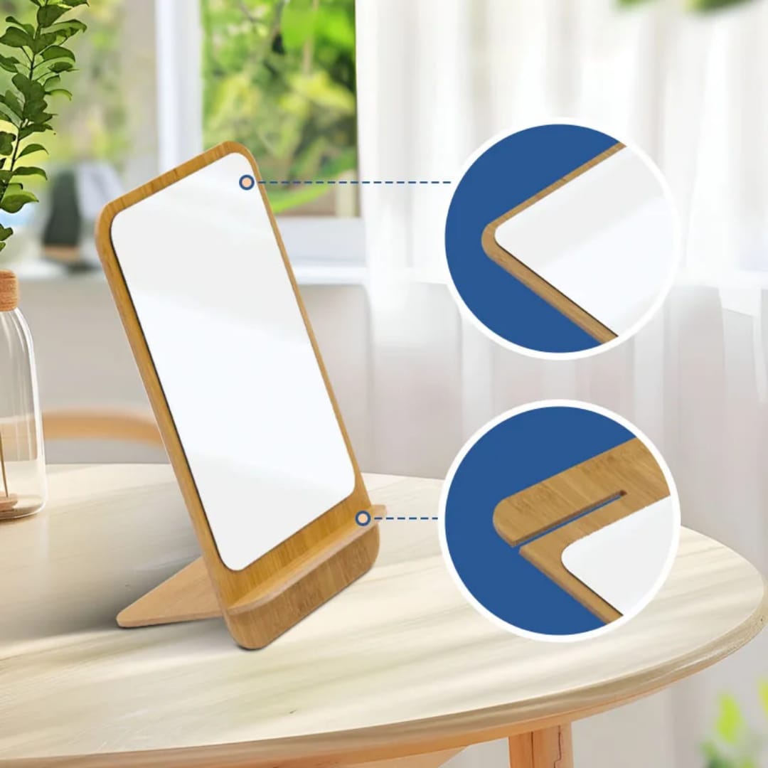 Foldable Rectangular Portable Desktop Makeup Mirror