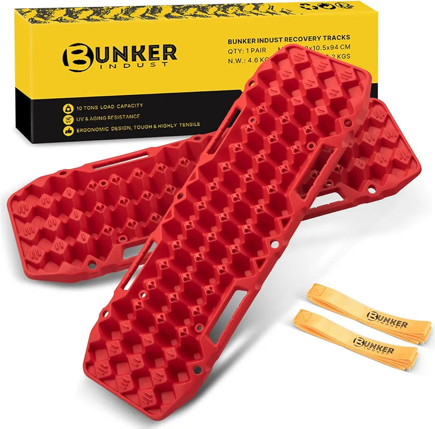 BUNKER INDUST Off-Road Traction Boards, Pair Recovery Tracks Traction Mat